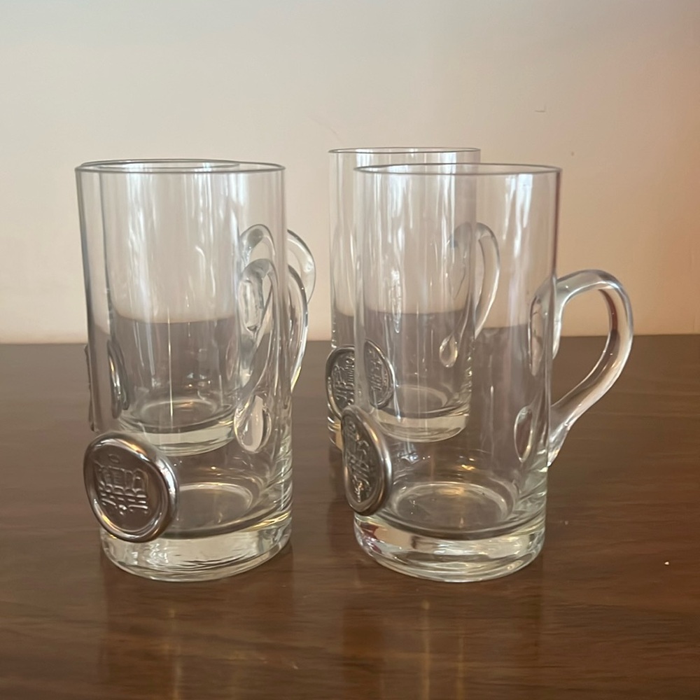Hand made glass hot toddy mugs